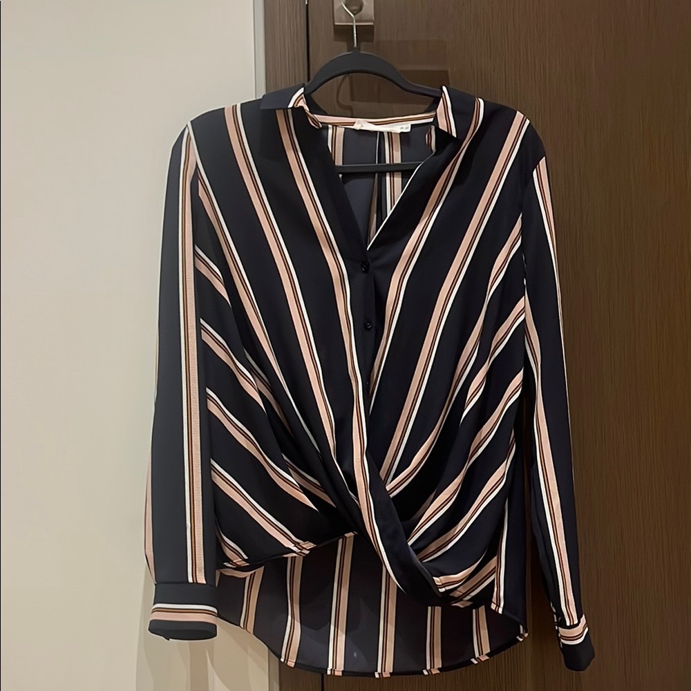 Striped Black and All in Favor Women's blouse